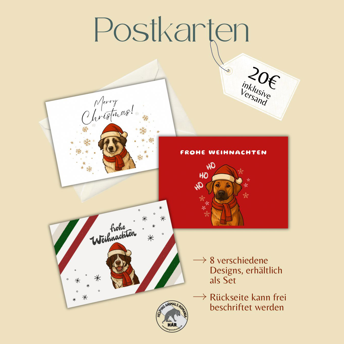 Weihnachts-Postkarten-Set
